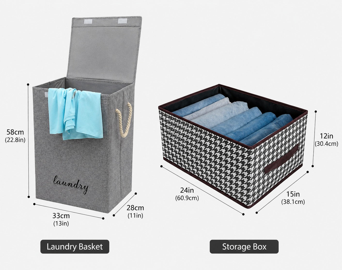 Laundry Basket + Free Storage Box – Buy 1 Get 1 Free Shelflex