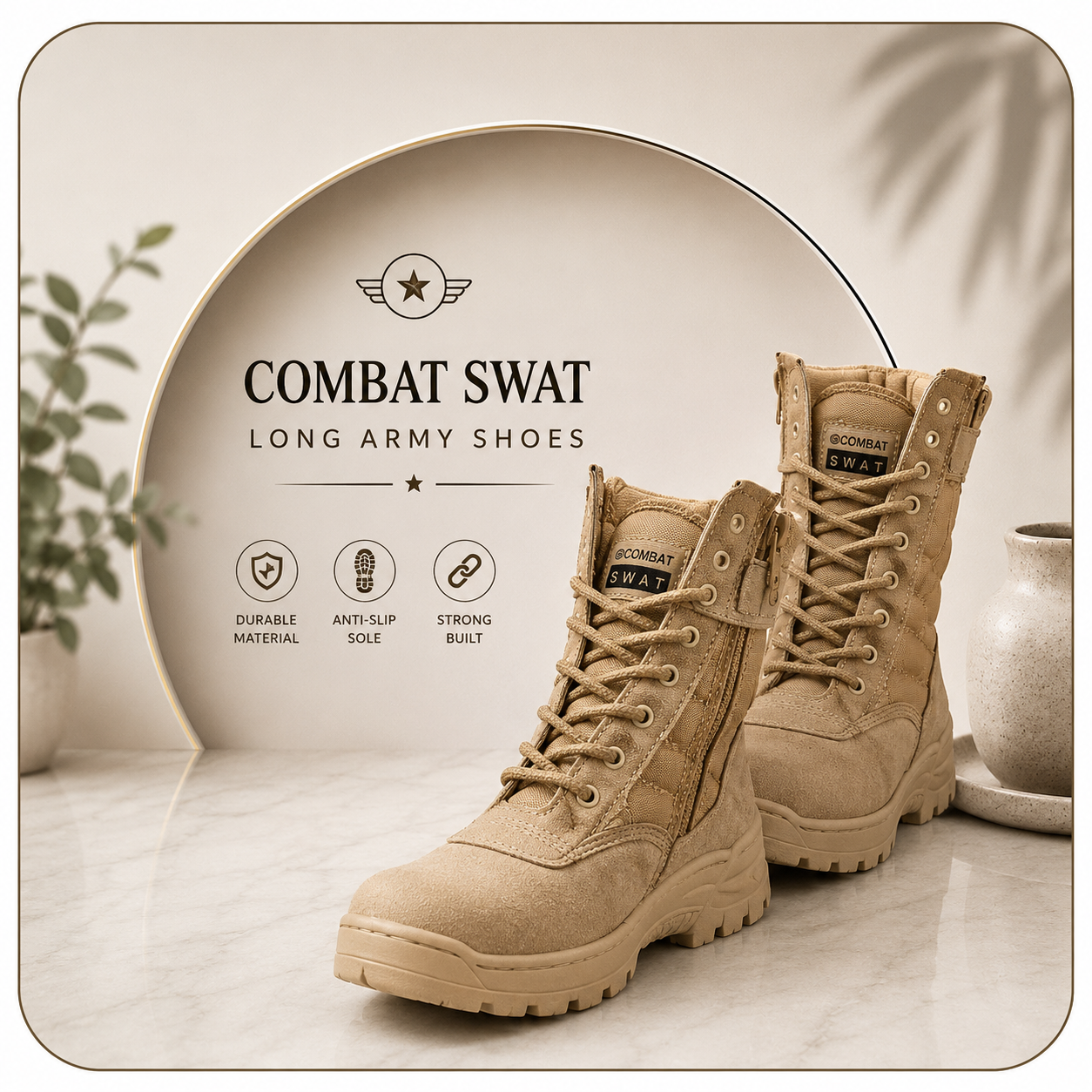 Combat Swat Military/Army Long Shoes, Outdoor Safety Boots, High Ankle Beautiful Long Boots, Polic, Tactical, Desert Shoes Multi Collections