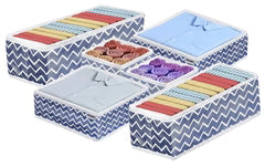 Set of 6 Collapsible Drawer Dividers | Non-Woven Fabric Storage Bins Shelflex