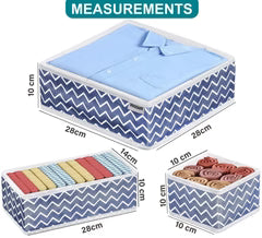 Set of 6 Collapsible Drawer Dividers | Non-Woven Fabric Storage Bins Shelflex