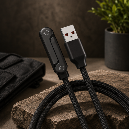 Fast Charging Data Cable 1.5M with Foldable Phone Holder Stand | Durable Braided USB-C Cable Shelflex official