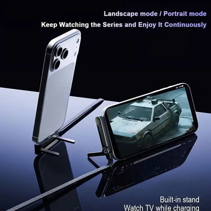 Fast Charging Data Cable 1.5M with Foldable Phone Holder Stand | Durable Braided USB-C Cable Shelflex official