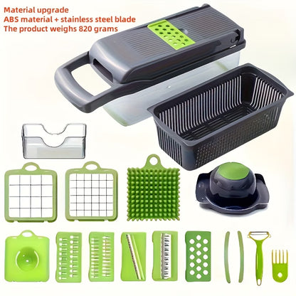 16 in 1 Vegetable Cutter Chopper /Multi Functional Slicer Dicer Grater Peeler Shelflex official