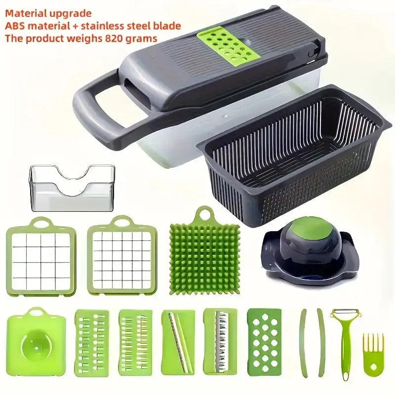 16 in 1 Vegetable Cutter Chopper /Multi Functional Slicer Dicer Grater Peeler Shelflex official