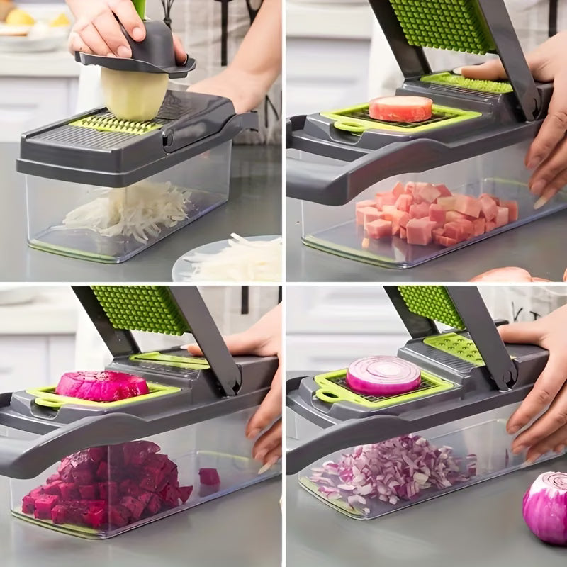 16 in 1 Vegetable Cutter Chopper /Multi Functional Slicer Dicer Grater Peeler Shelflex official