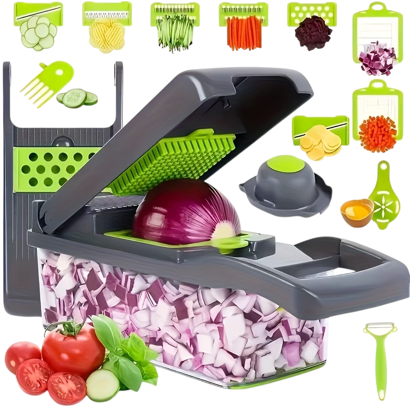 16 in 1 Vegetable Cutter Chopper /Multi Functional Slicer Dicer Grater Peeler Shelflex official