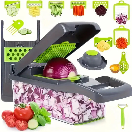 16 in 1 Vegetable Cutter Chopper /Multi Functional Slicer Dicer Grater Peeler Shelflex official